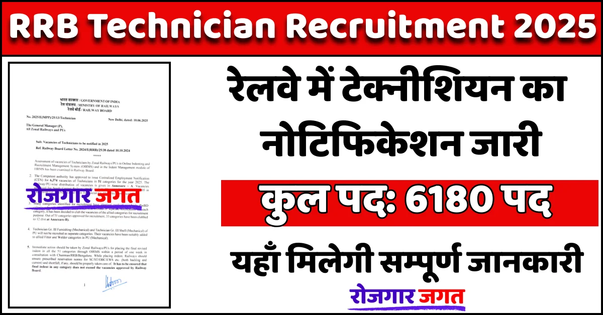 RRB Technician Recruitment 2025