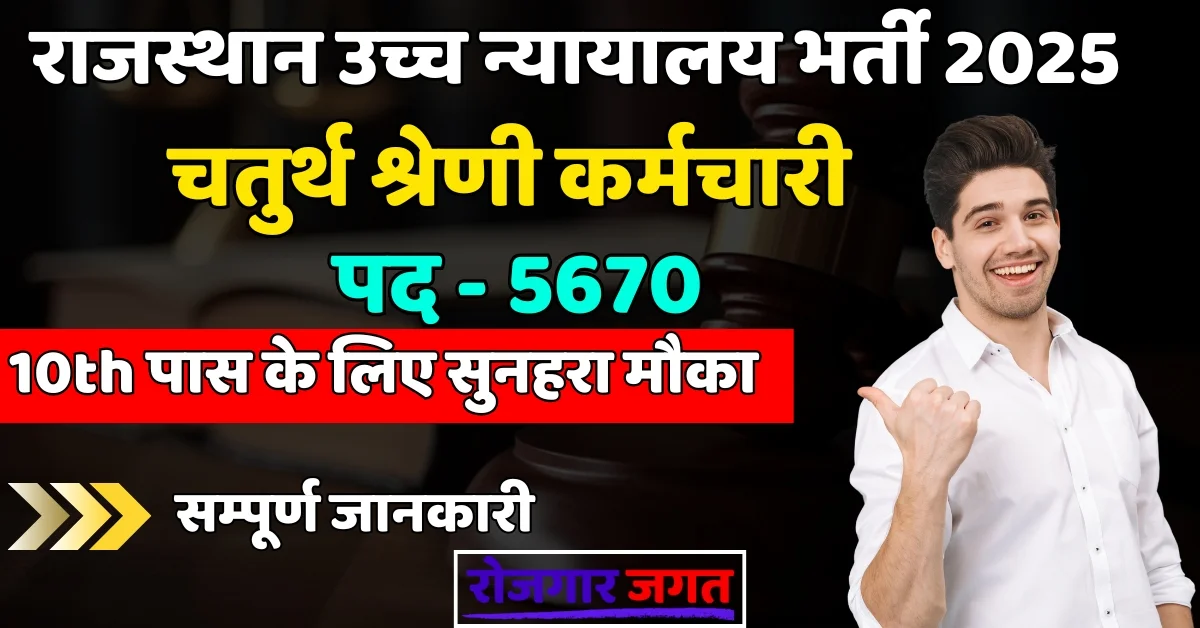Rajasthan High Court Group D Bharti 2025