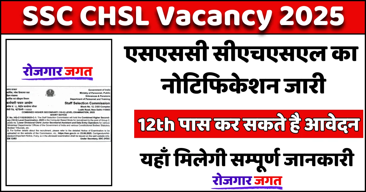 SSC CHSL Vacancy 2025