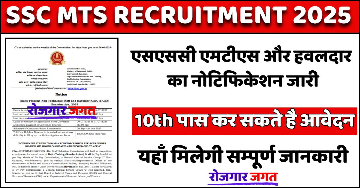 SSC MTS Recruitment 2025