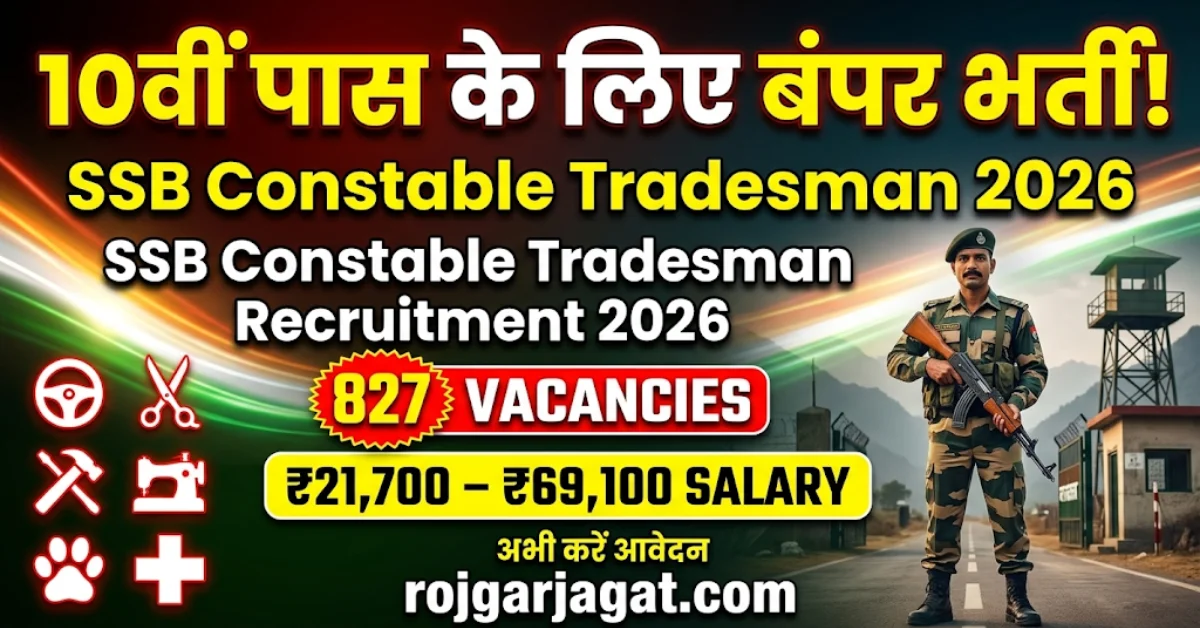 SSB Constable Tradesman Recruitment 2026